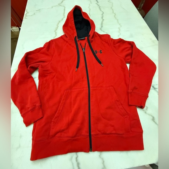 Under Armour Other - Under Armour Black and Red ColdGear Jacket with hood